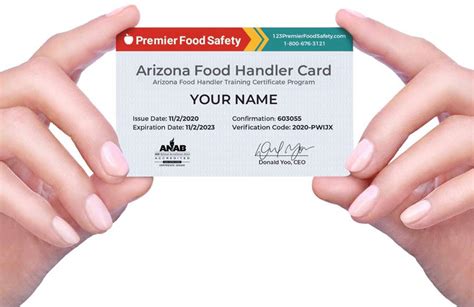 az smart health card|replacement food handlers card az.